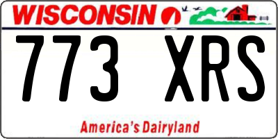 WI license plate 773XRS