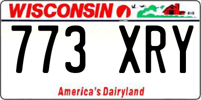WI license plate 773XRY