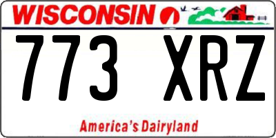 WI license plate 773XRZ