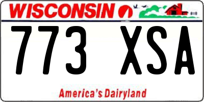 WI license plate 773XSA