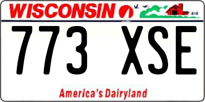 WI license plate 773XSE