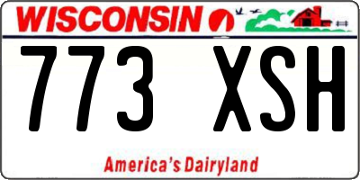WI license plate 773XSH