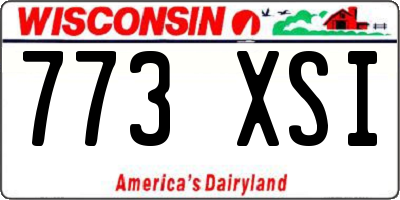 WI license plate 773XSI