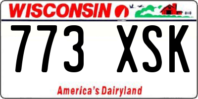 WI license plate 773XSK