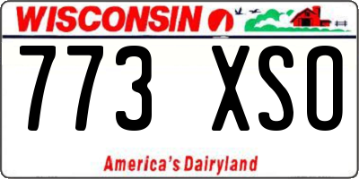 WI license plate 773XSO