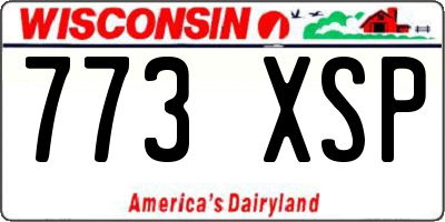 WI license plate 773XSP