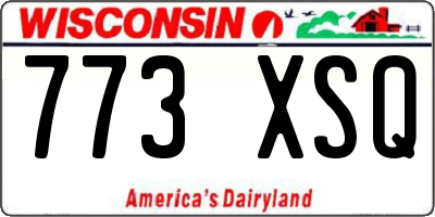 WI license plate 773XSQ