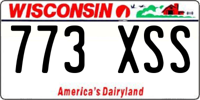 WI license plate 773XSS