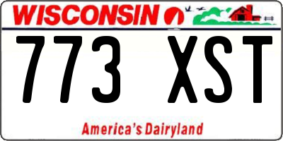 WI license plate 773XST