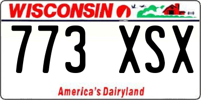 WI license plate 773XSX