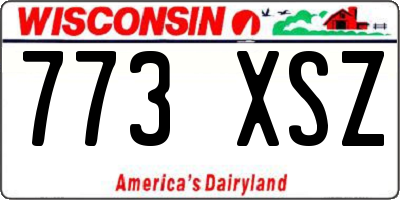 WI license plate 773XSZ