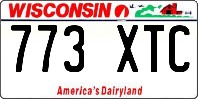 WI license plate 773XTC