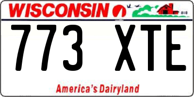 WI license plate 773XTE