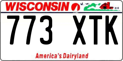 WI license plate 773XTK