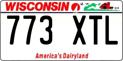 WI license plate 773XTL