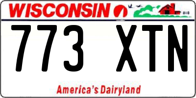 WI license plate 773XTN