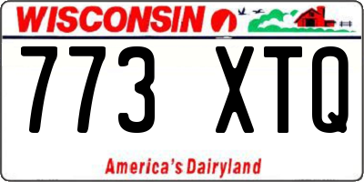 WI license plate 773XTQ