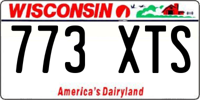 WI license plate 773XTS