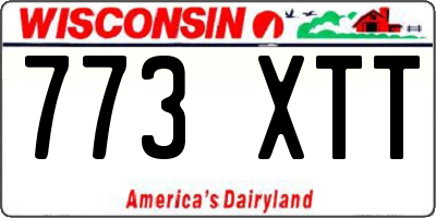 WI license plate 773XTT