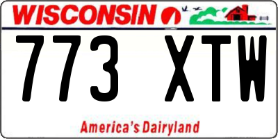 WI license plate 773XTW