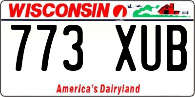 WI license plate 773XUB
