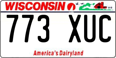 WI license plate 773XUC