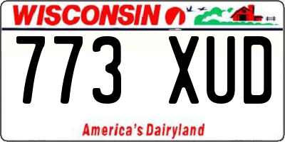 WI license plate 773XUD