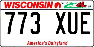 WI license plate 773XUE