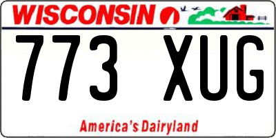 WI license plate 773XUG