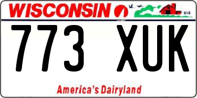 WI license plate 773XUK