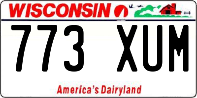 WI license plate 773XUM