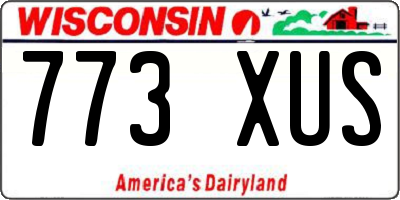 WI license plate 773XUS