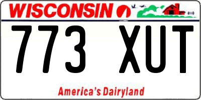 WI license plate 773XUT