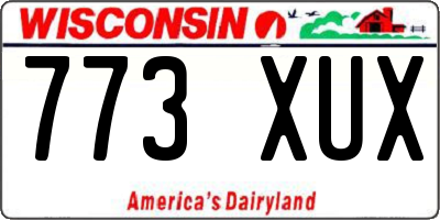 WI license plate 773XUX