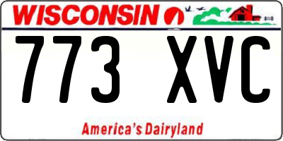 WI license plate 773XVC