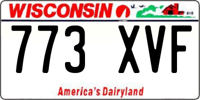 WI license plate 773XVF