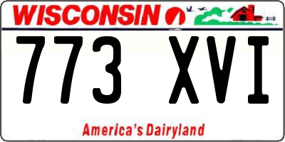 WI license plate 773XVI