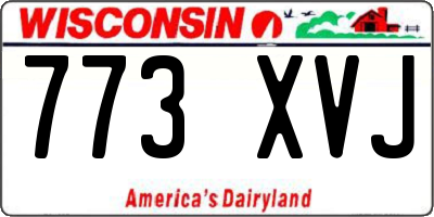 WI license plate 773XVJ