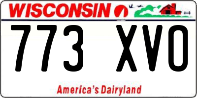 WI license plate 773XVO