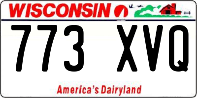 WI license plate 773XVQ