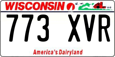 WI license plate 773XVR