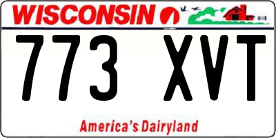 WI license plate 773XVT