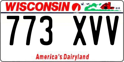 WI license plate 773XVV