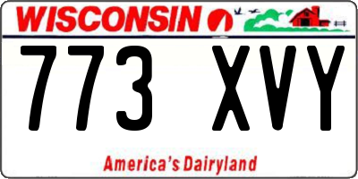 WI license plate 773XVY