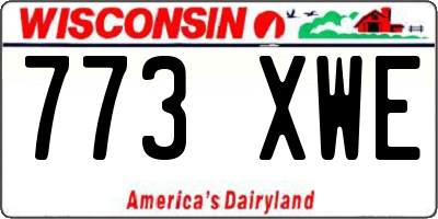 WI license plate 773XWE