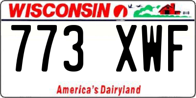 WI license plate 773XWF