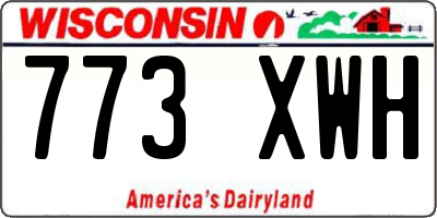 WI license plate 773XWH