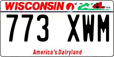 WI license plate 773XWM