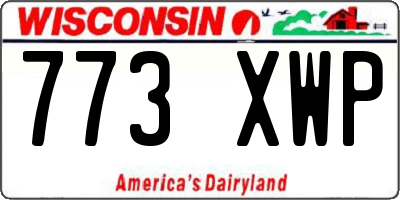 WI license plate 773XWP