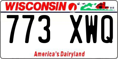 WI license plate 773XWQ
